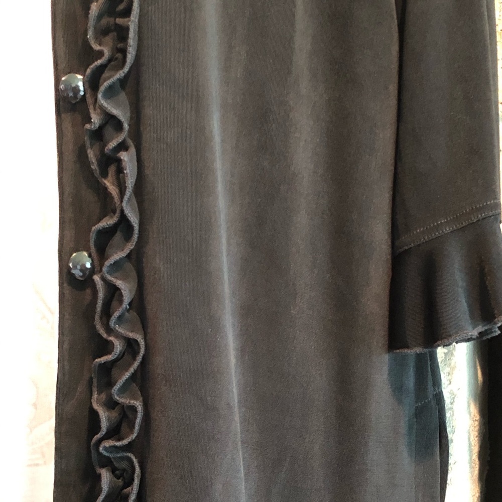 Black Ruffled Lightweight Jacket - image 4